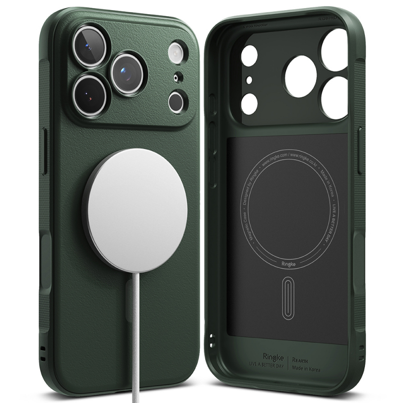 Husa MagSafe pentru Apple iPhone 18 Pro / 17 Pro, Ringke, Onyx, Verde Inchis