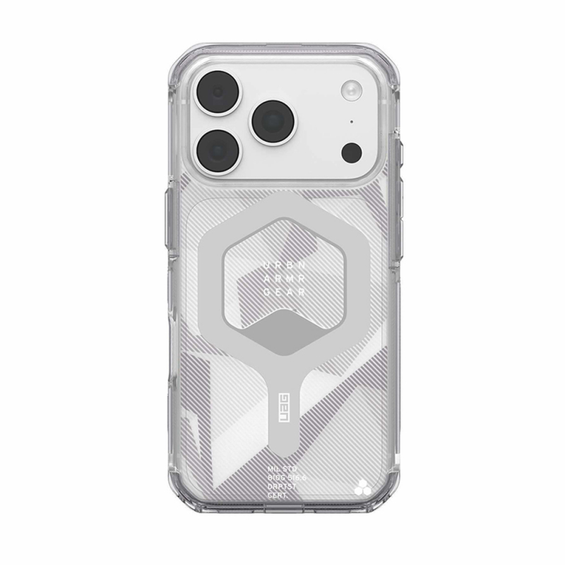 Husa MagSafe pentru Apple iPhone 18 Pro / 17 Pro, Urban Armor Gear, Plyo, Argintie