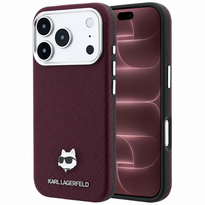 Husa MagSafe pentru Apple iPhone 18 Pro Max / 17 Pro Max, Karl Lagerfeld, Grained Choupette Head, Visinie