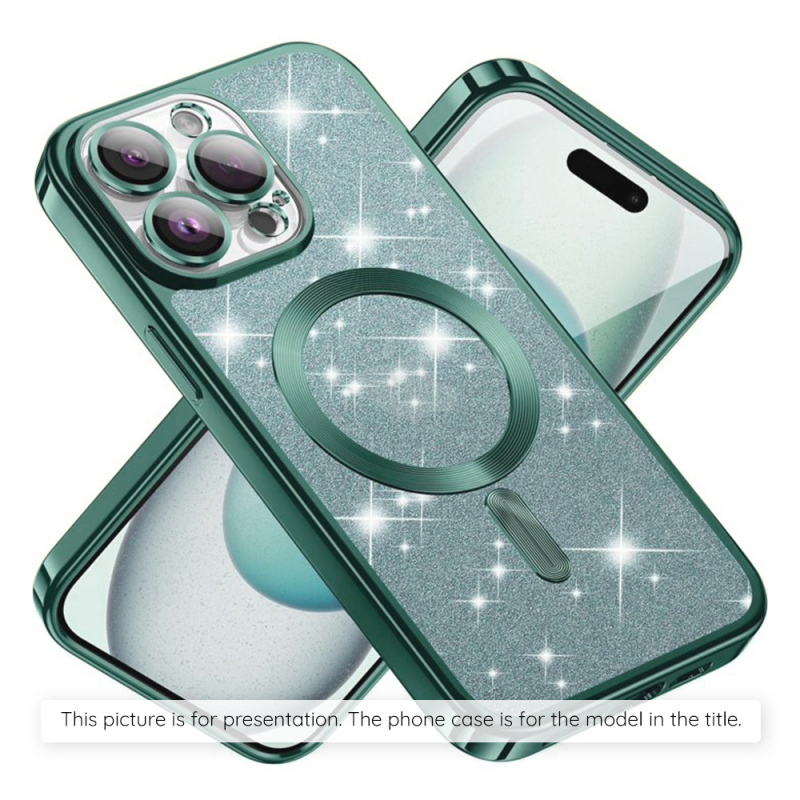 Husa MagSafe pentru Xiaomi 17T, Techsuit, Luxury Glitter, Verde Deschis