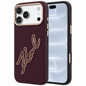 Husa pentru Apple iPhone 18 Pro / 17 Pro, Karl Lagerfeld, Smooth Big Resin Signature Logo, Visinie