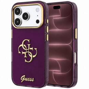 Husa pentru Apple iPhone 18 Pro Max / 17 Pro Max, Guess, IML 4G Metal Script, Visinie