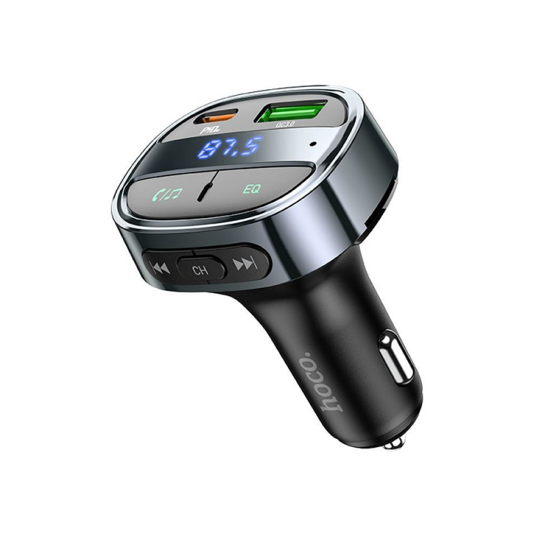 Modulator FM Bluetooth HOCO E70, 1 x USB-A - 1 x USB-C - 1 x microSD
