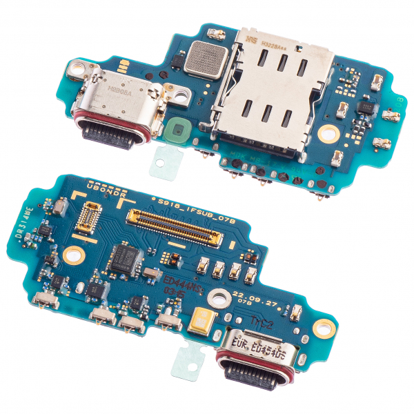 Placa cu Conector Incarcare - Microfon - Modul Cititor SIM Samsung Galaxy S23 Ultra S918, Swap GH96-15621A